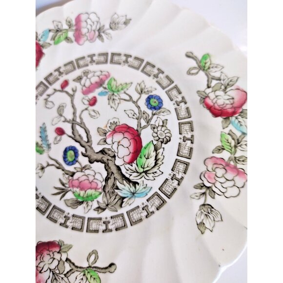 Vintage Myott Hand Engraved Nappies/Dessert Plates Indian Tree 1950's (set of 4) - Picture 12 of 14